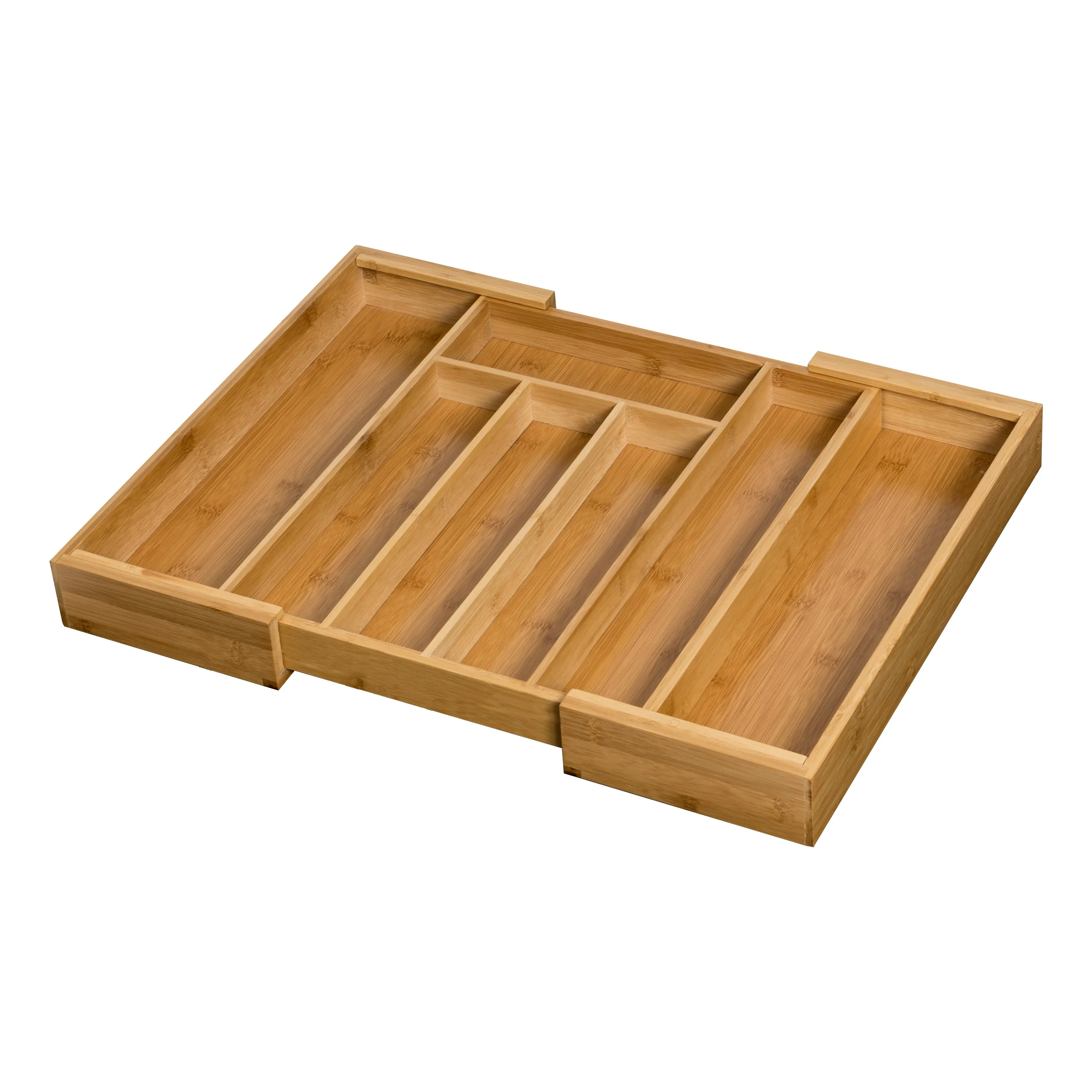 Natural Bamboo Expandable Kitchen Drawer Organizer