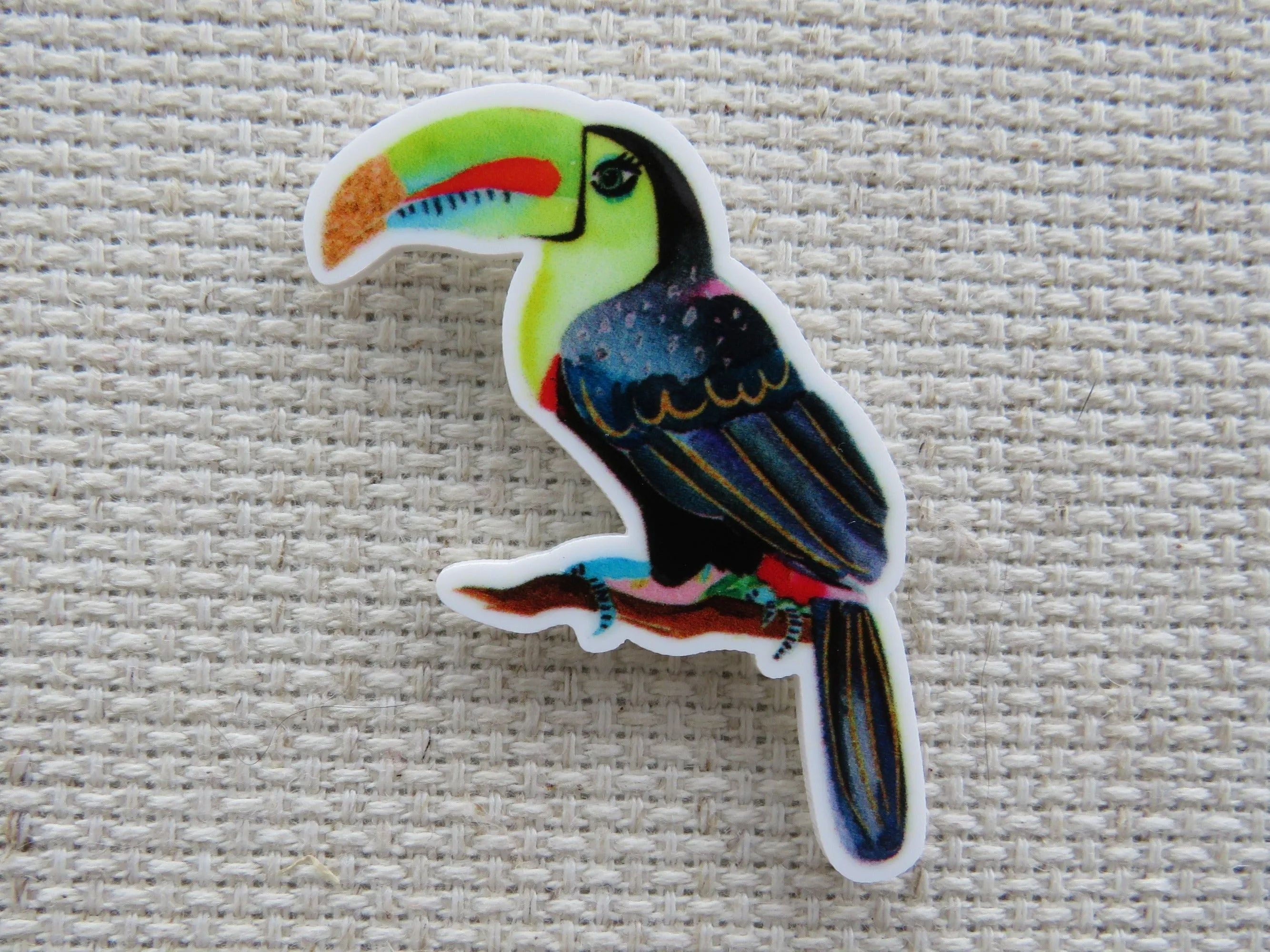 Perched Toucan Needle Minder, Cover Minder, Magnet