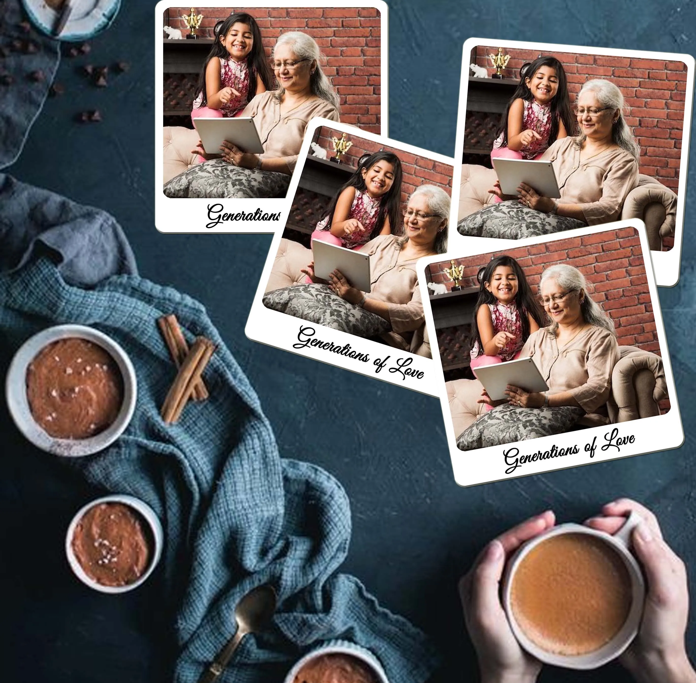 Personalised Photo Coasters - Set of 6