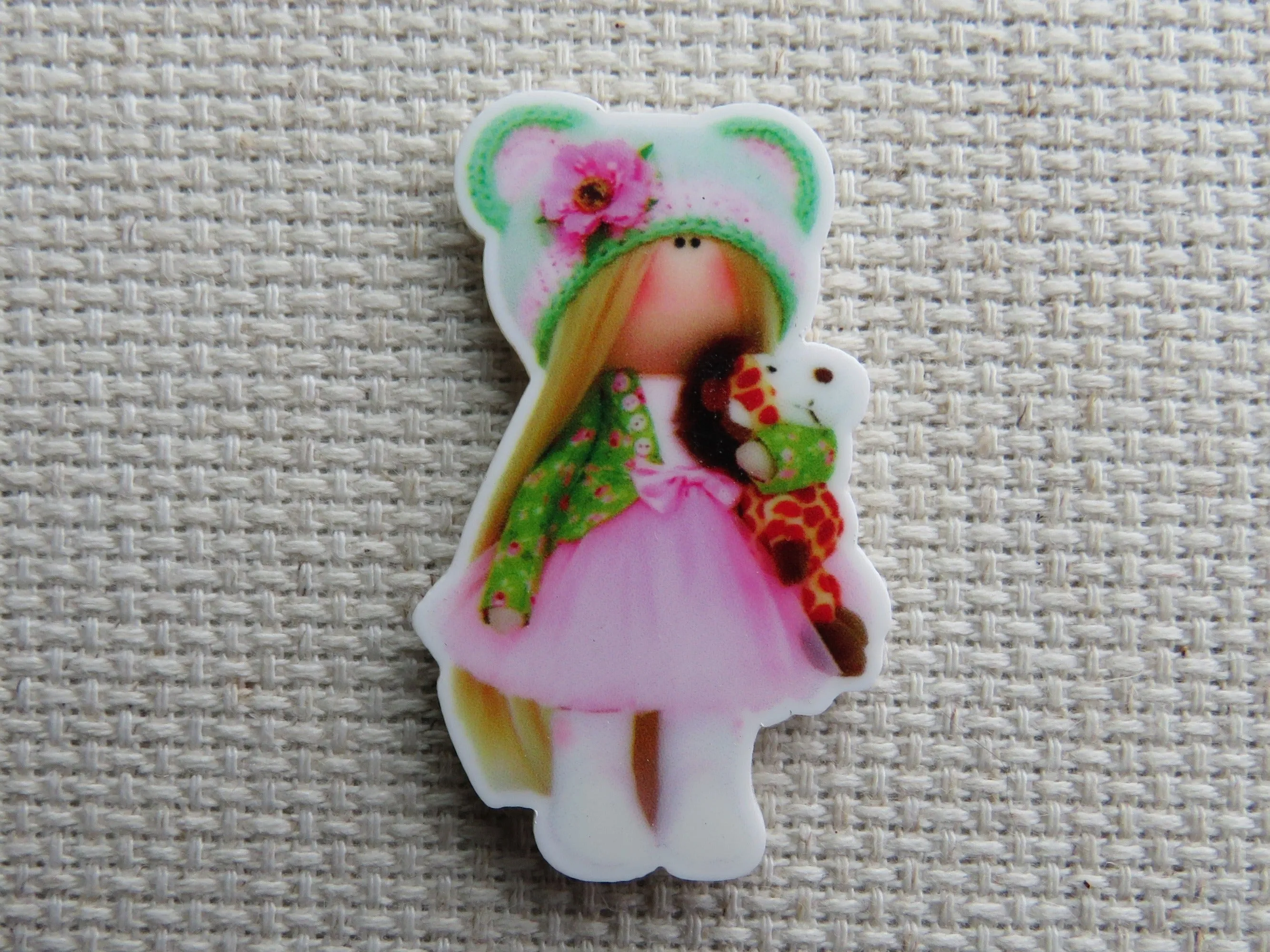 Pink Doll Needle Minder, Cover Minder, Magnet LAST ONE!