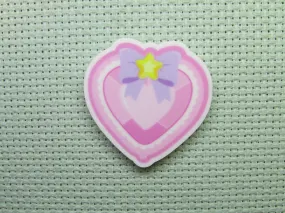 Pink Jeweled Looking Heart Needle Minder, Cover Minder, Magnet LAST ONE!