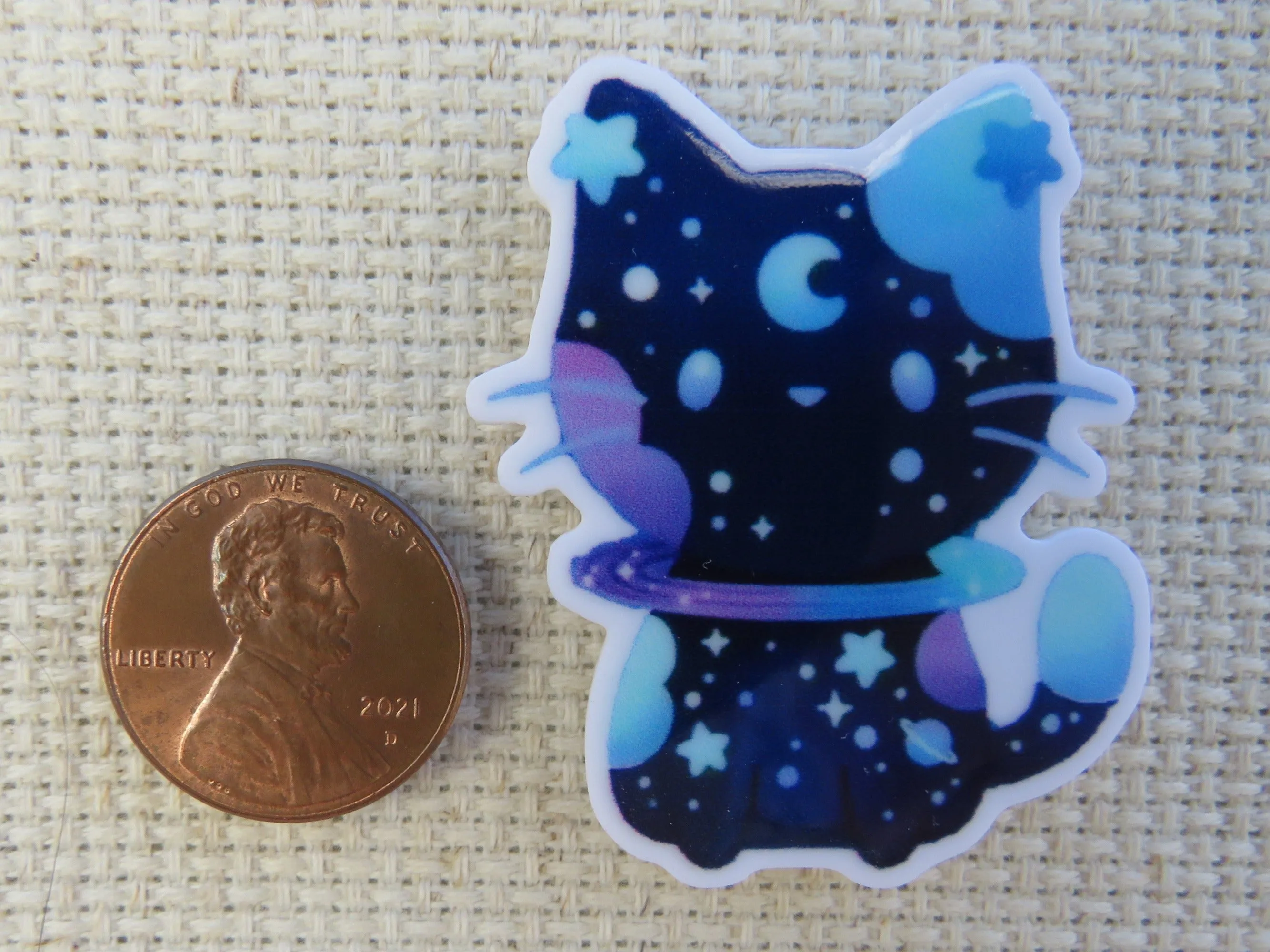 Planetary Blue Cat Needle Minder, Cover Minder, Magnet