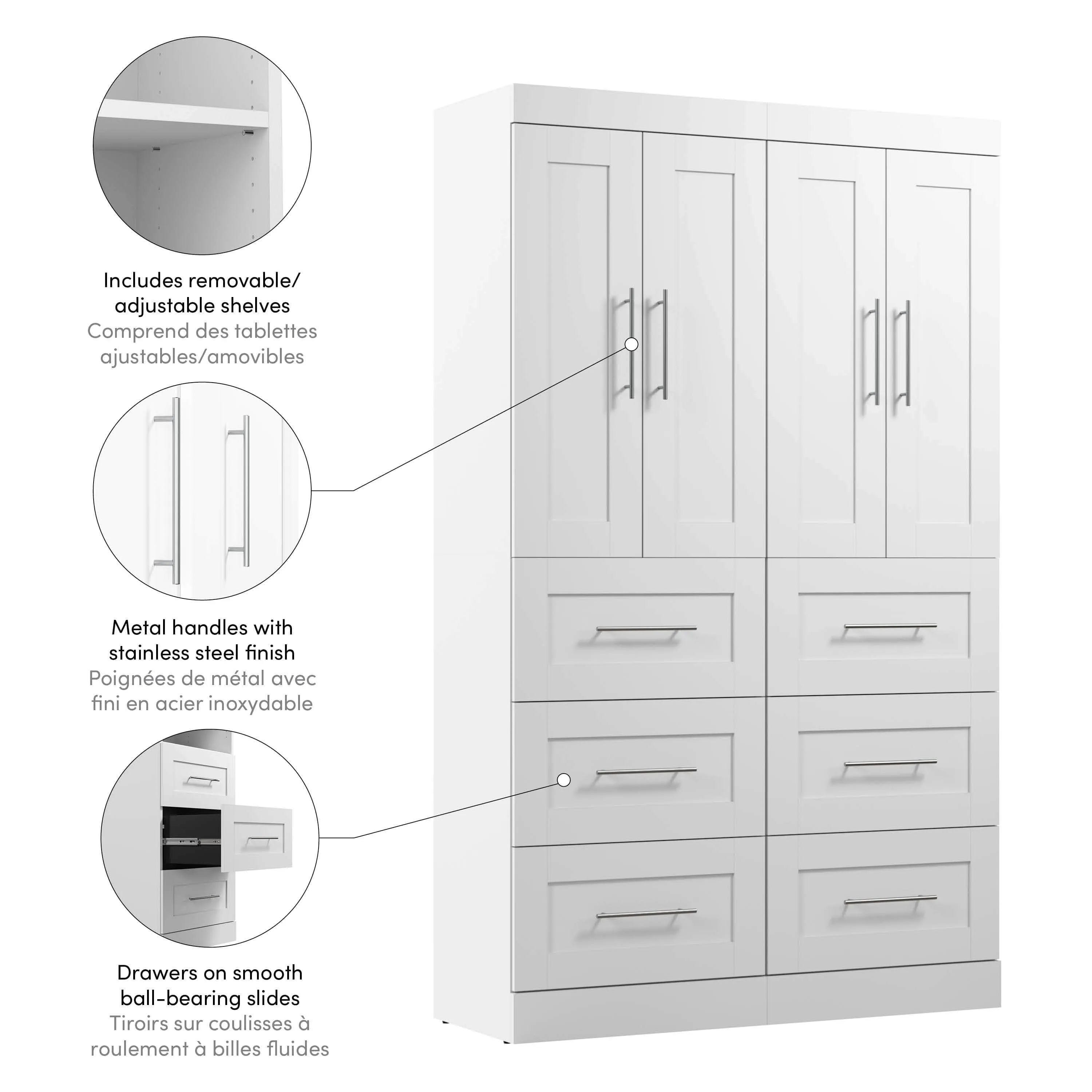 Pur 50W Closet Organization System with Drawers - Available in 7 Colours