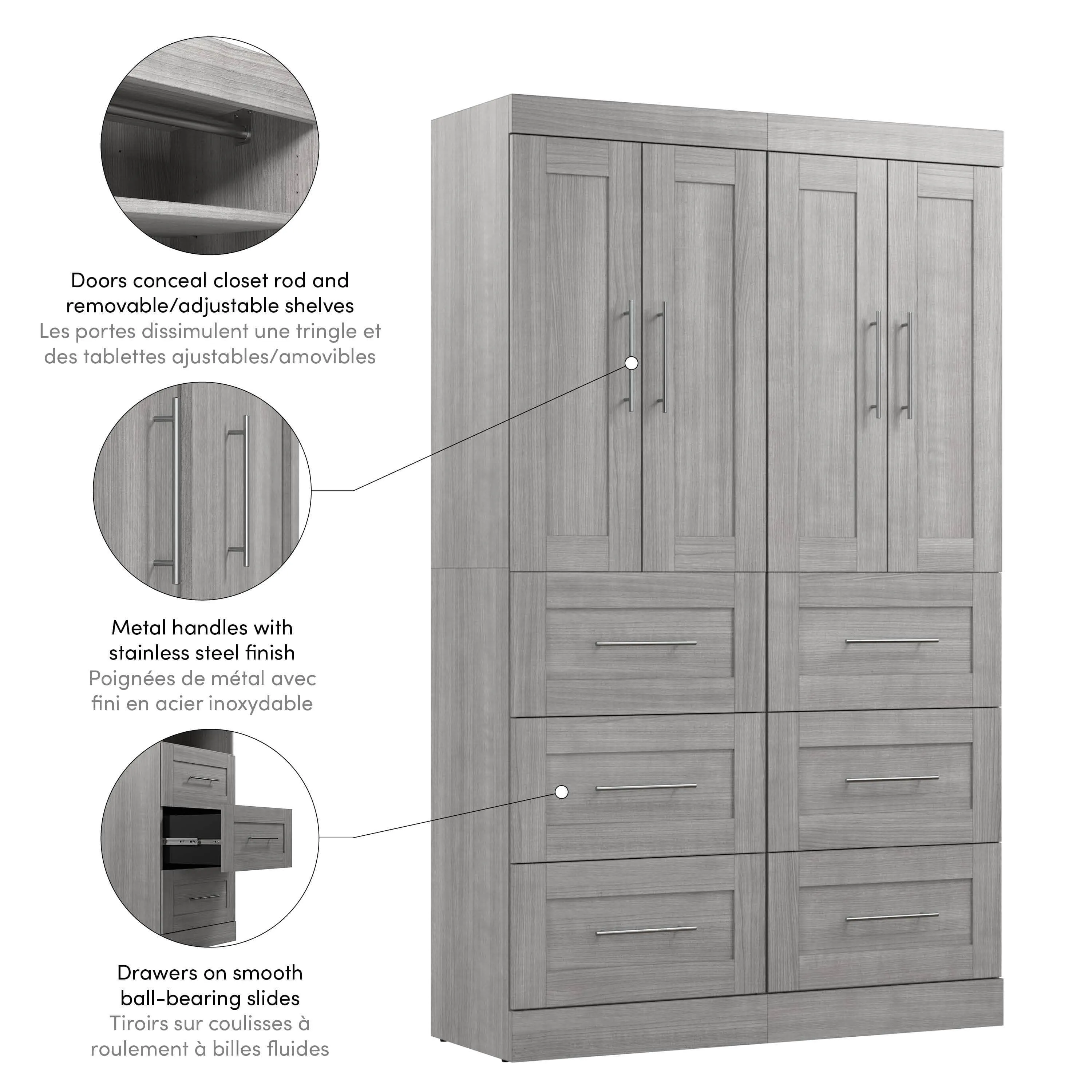 Pur 50W Closet Organization System with Drawers - Available in 7 Colours