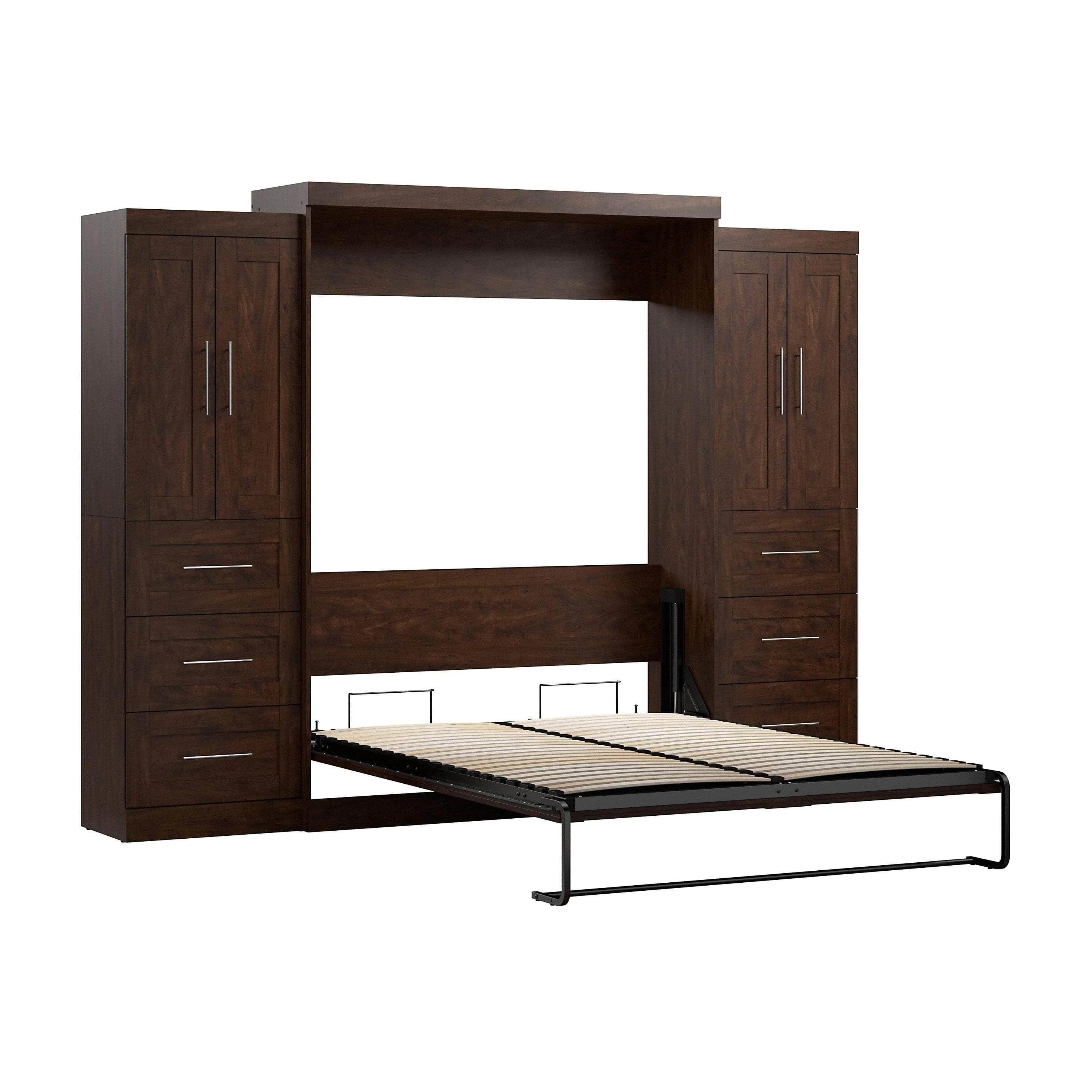 Pur Queen Murphy Wall Bed with Closet Storage Cabinets (115W) - Available in 7 Colours