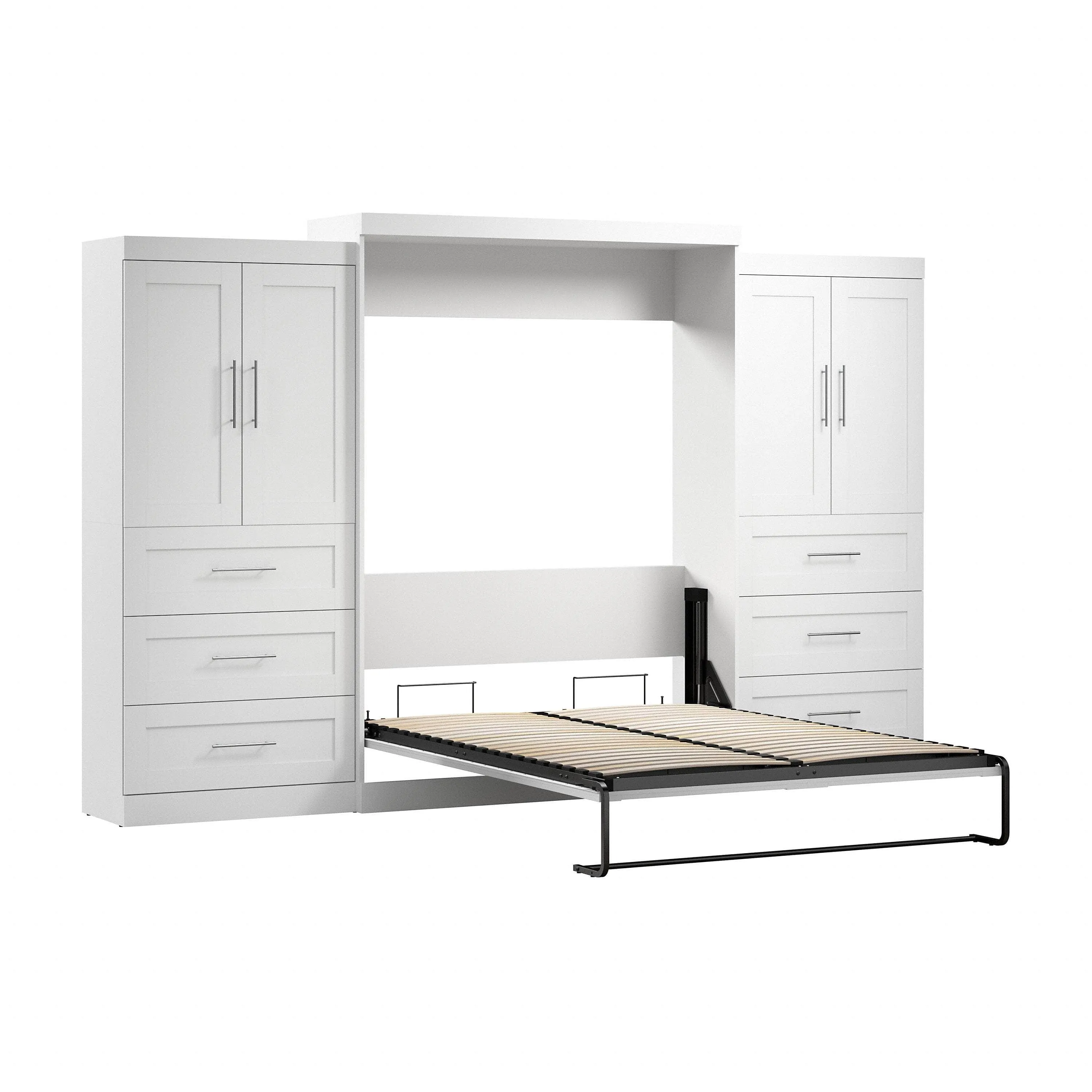 Pur Queen Murphy Wall Bed with Wardrobes (136W) - Available in 5 Colours