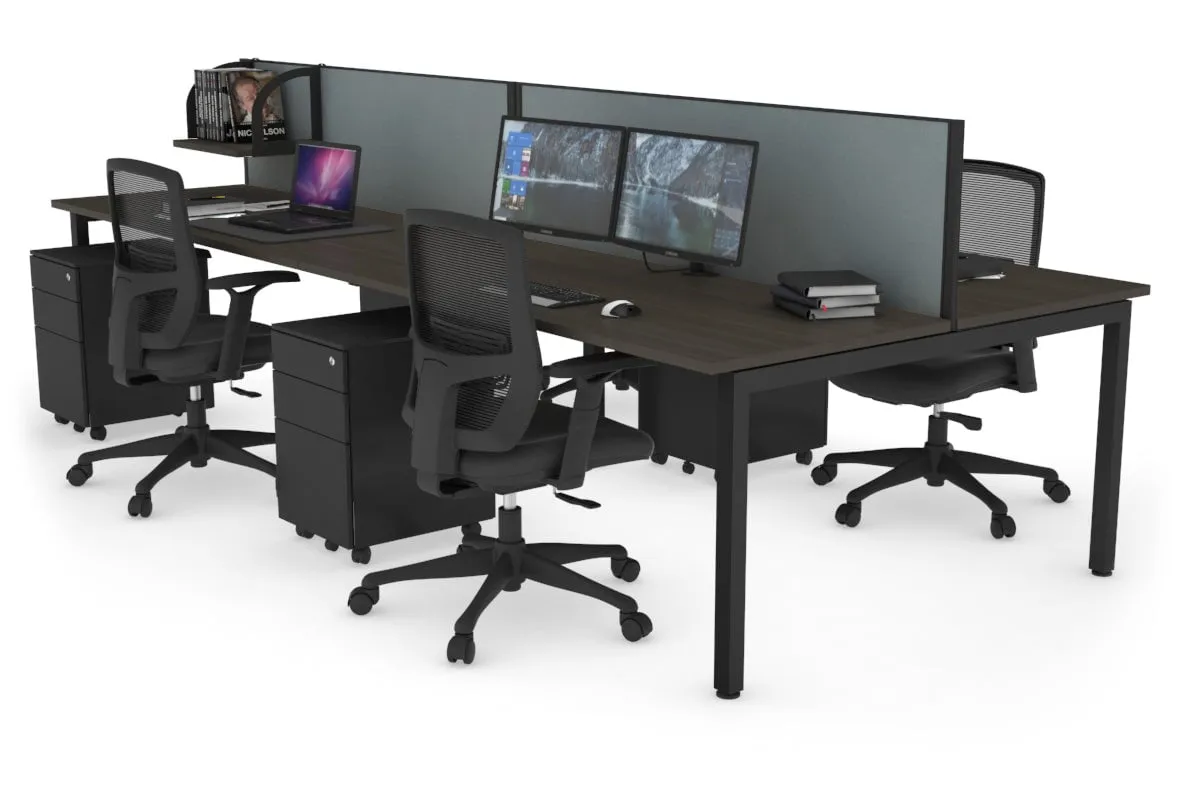 Quadro Square Legs 4 Person Office Workstation [1600L x 700W]