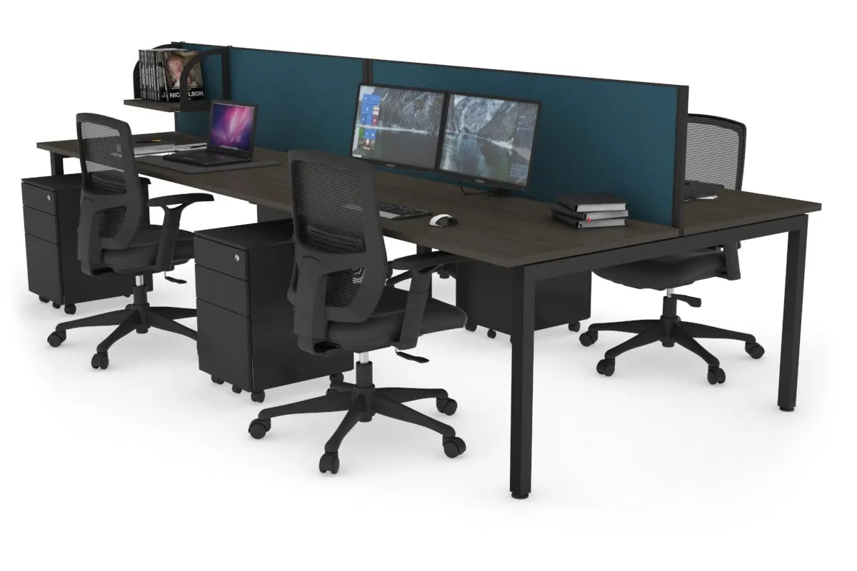 Quadro Square Legs 4 Person Office Workstation [1600L x 700W]