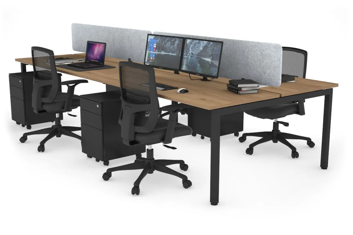 Quadro Square Legs 4 Person Office Workstation [1600L x 700W]