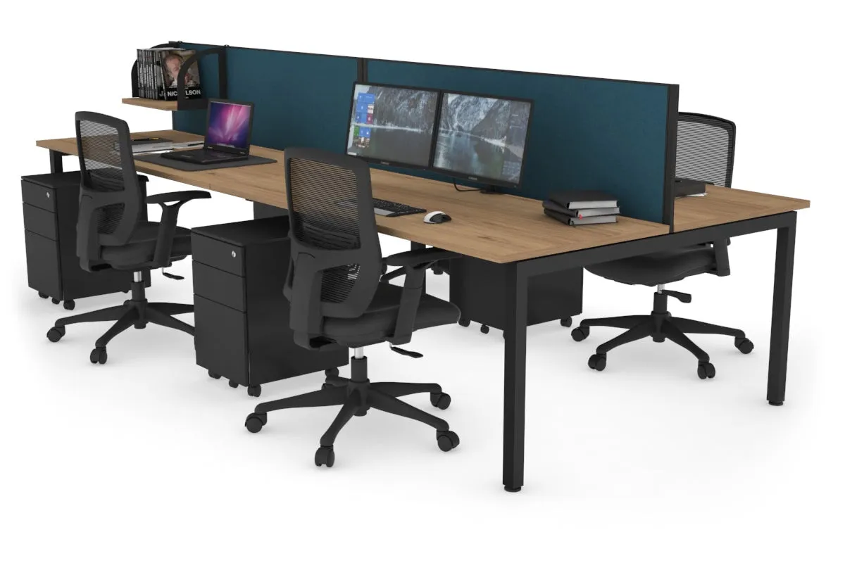 Quadro Square Legs 4 Person Office Workstation [1600L x 700W]