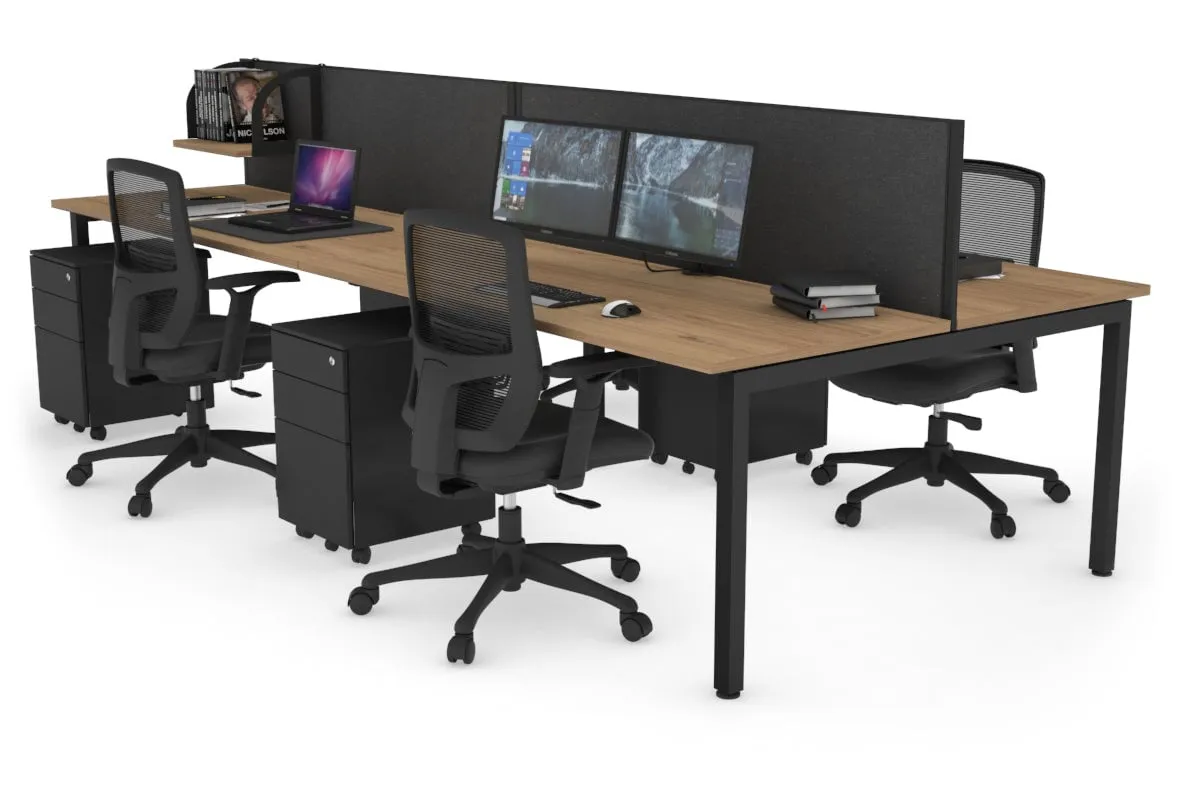 Quadro Square Legs 4 Person Office Workstation [1600L x 700W]