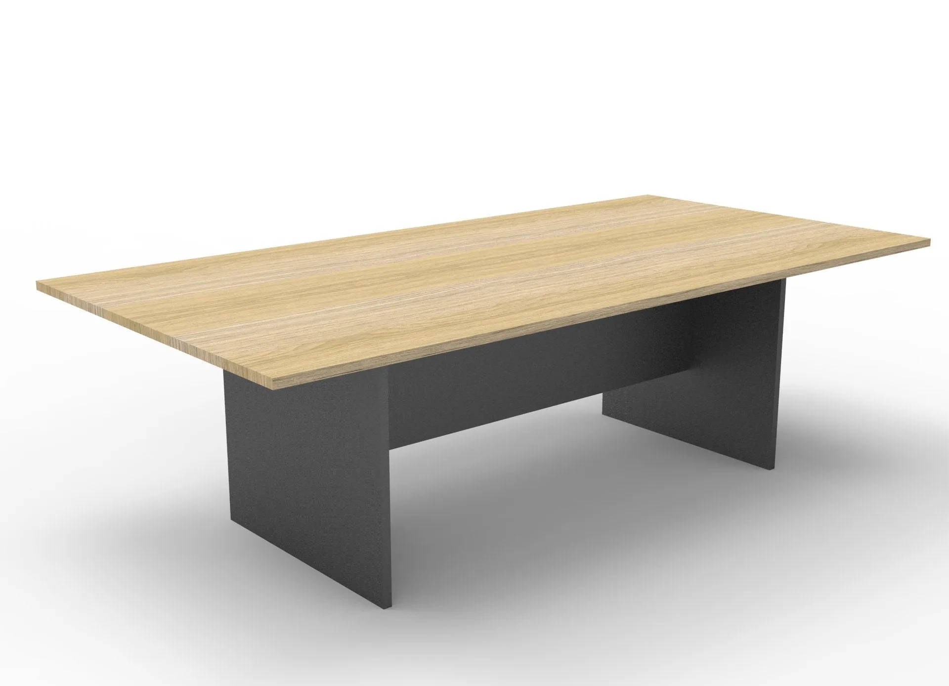 Rapid Worker 2.4m Meeting & Boardroom Table - Natural & Ironstone