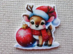 Red Reindeer Needle Minder, Cover Minder, Magnet