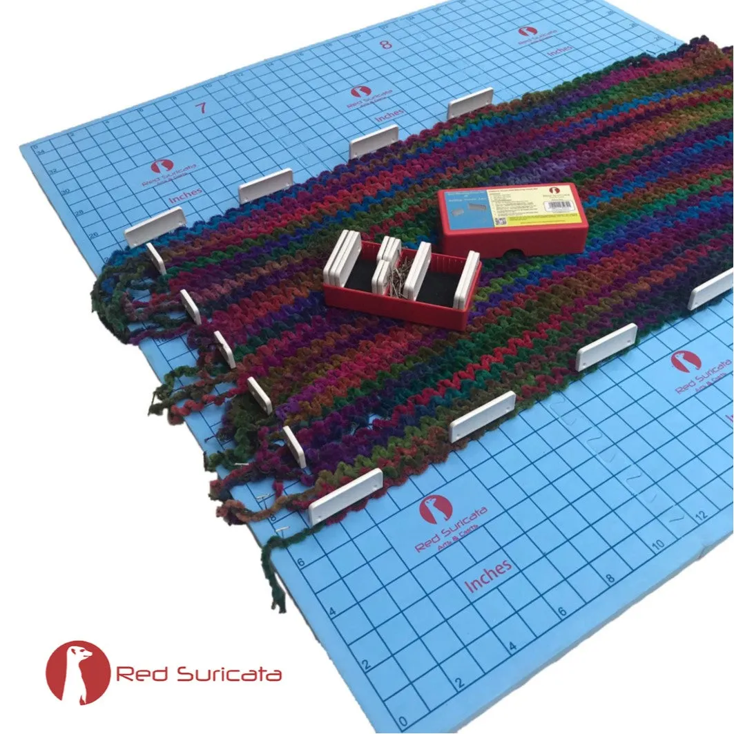 Red Suricata Blocking Mats for Knitting - Crochet Blocking Boards (Inches Grid)