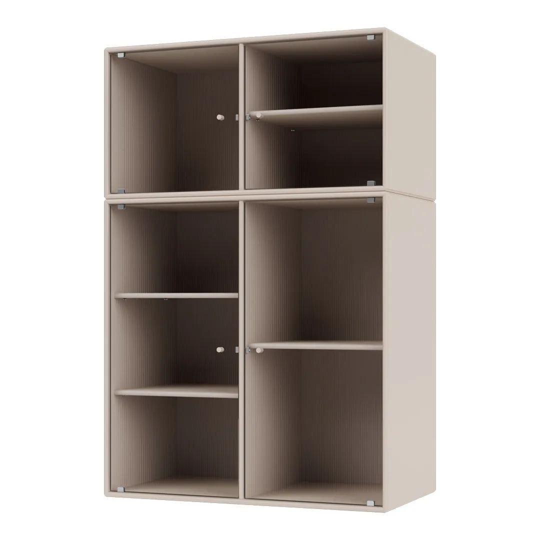 Modern Ripple III Wall-Mounted Vitrine Cabinet for Stylish Display and Storage