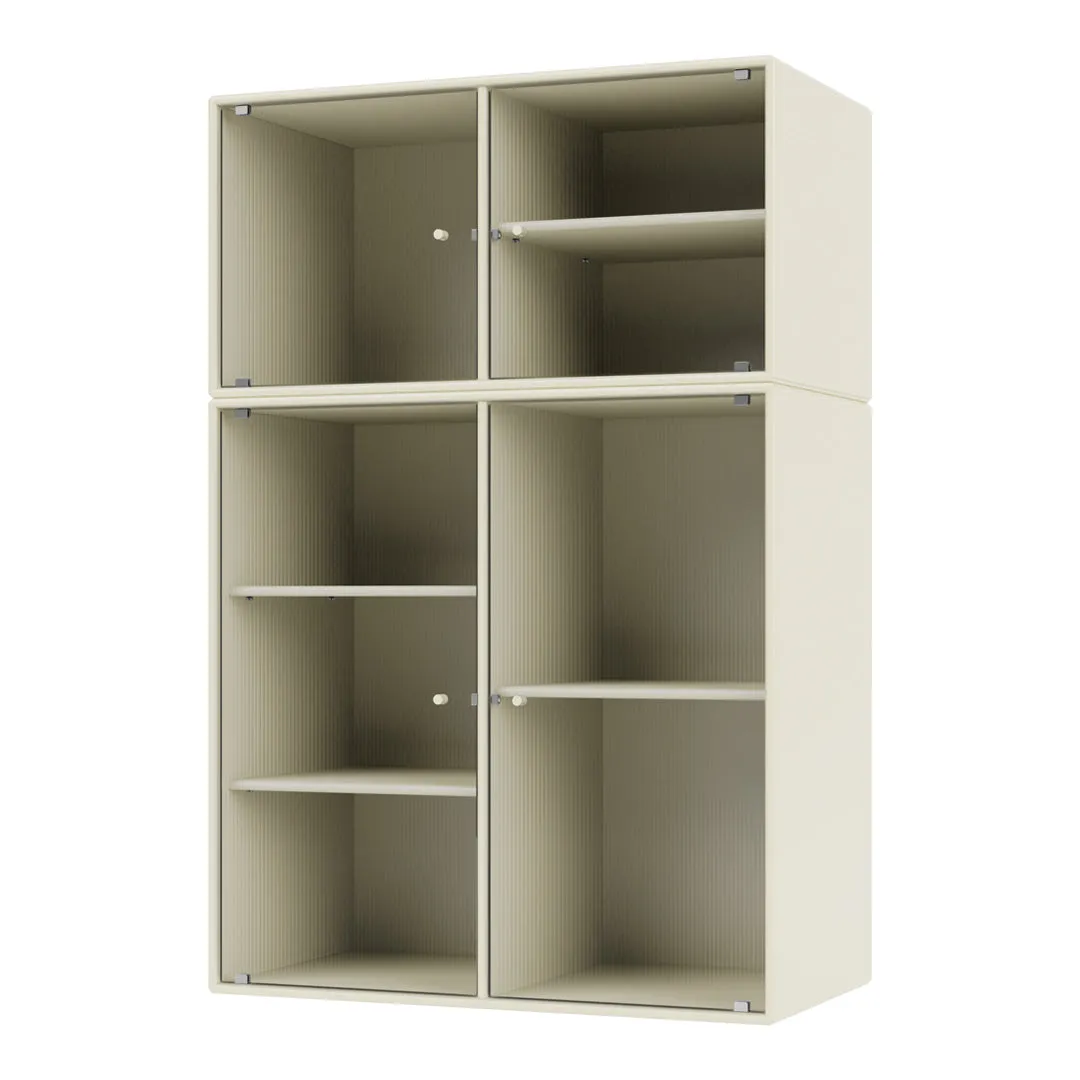 Modern Ripple III Wall-Mounted Vitrine Cabinet for Stylish Display and Storage