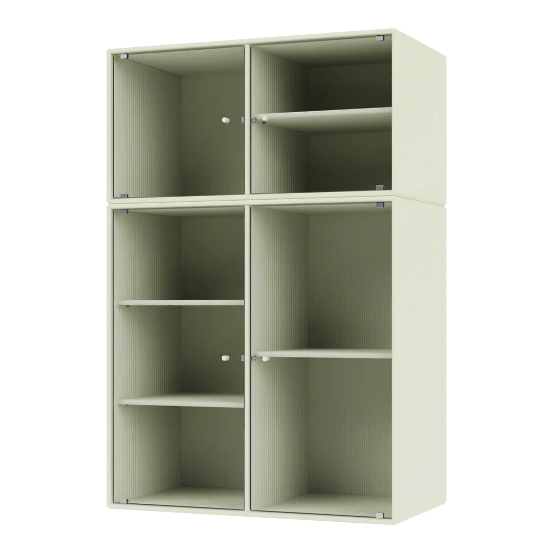 Modern Ripple III Wall-Mounted Vitrine Cabinet for Stylish Display and Storage