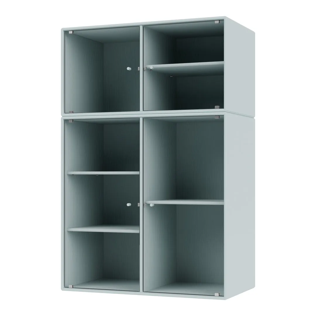 Modern Ripple III Wall-Mounted Vitrine Cabinet for Stylish Display and Storage