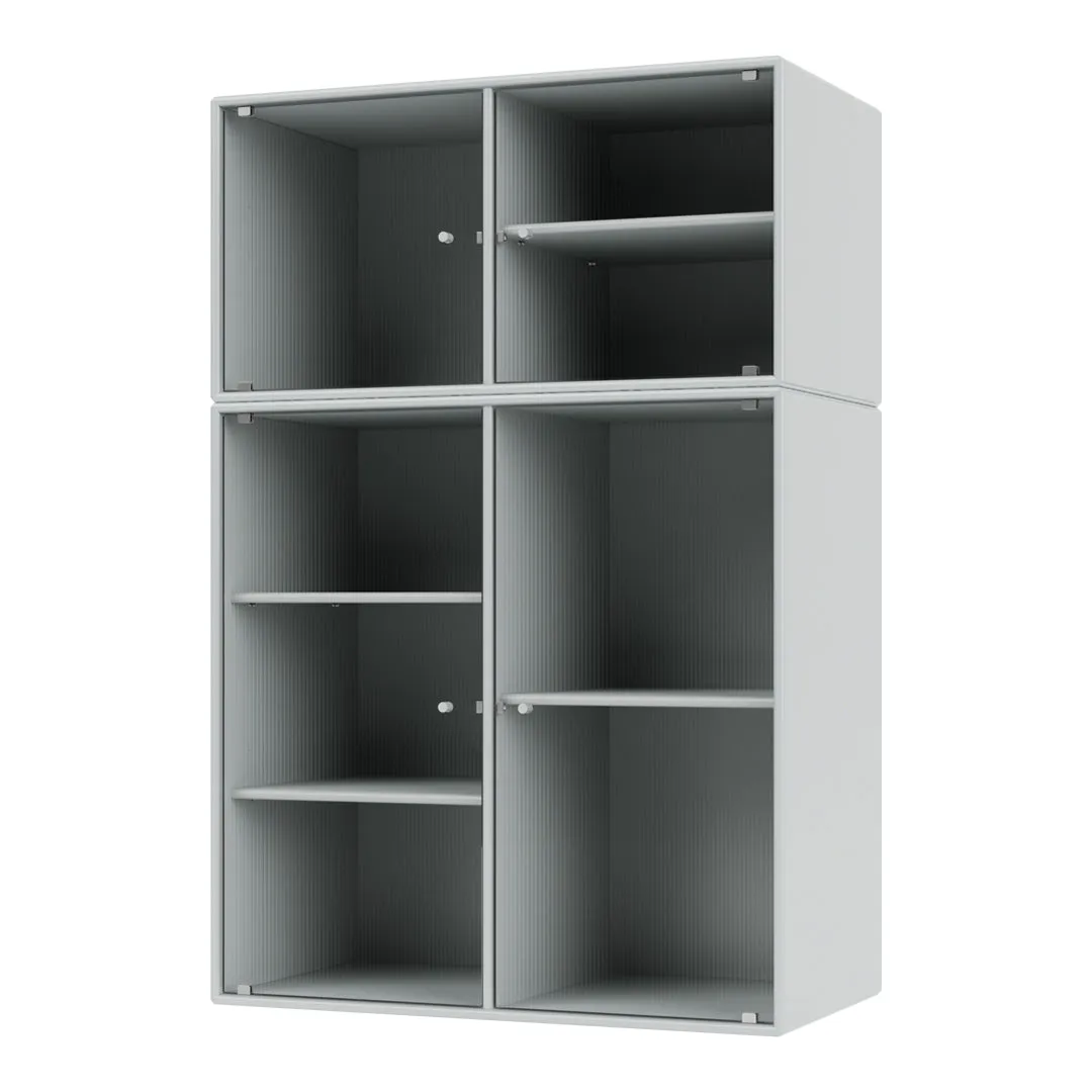 Modern Ripple III Wall-Mounted Vitrine Cabinet for Stylish Display and Storage