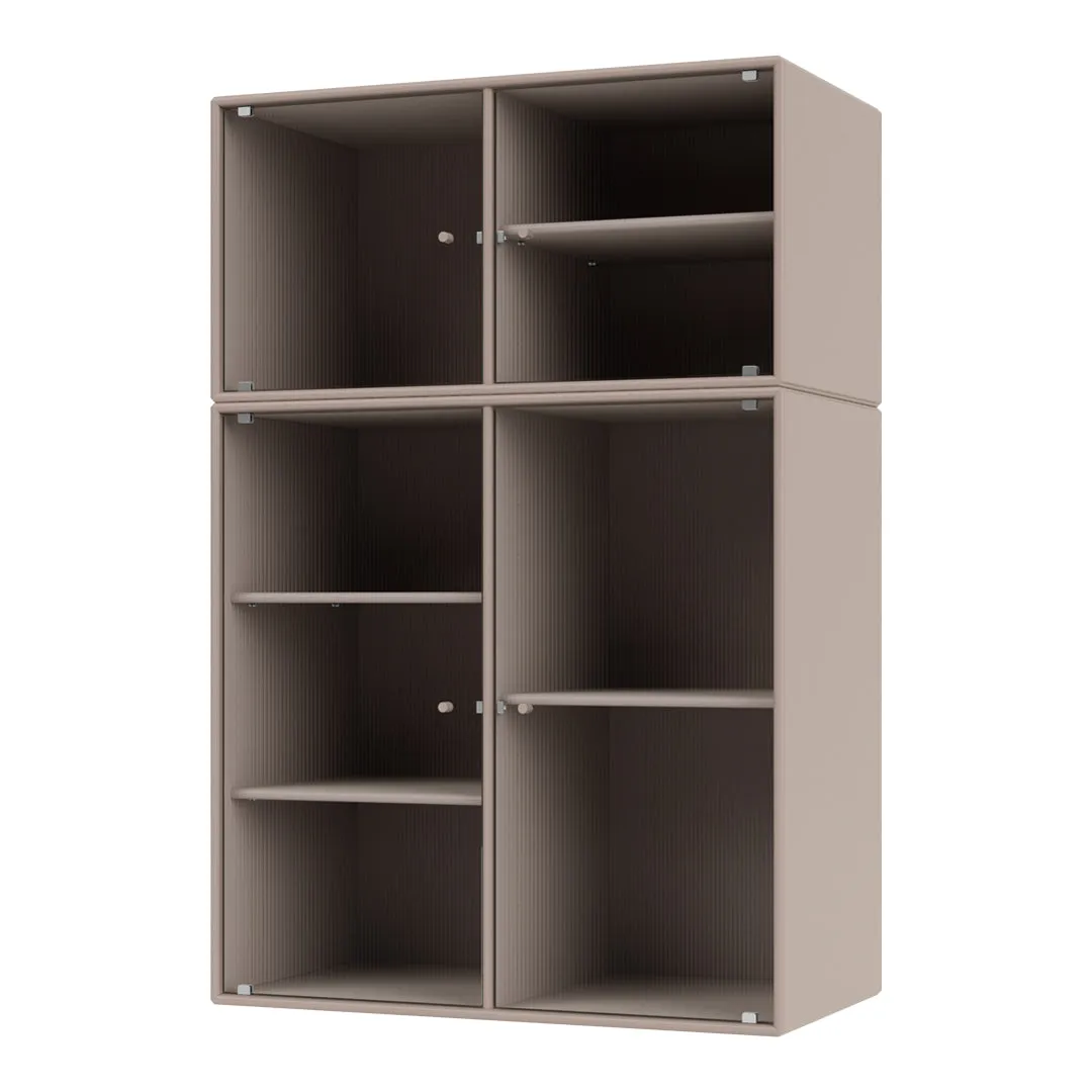 Modern Ripple III Wall-Mounted Vitrine Cabinet for Stylish Display and Storage