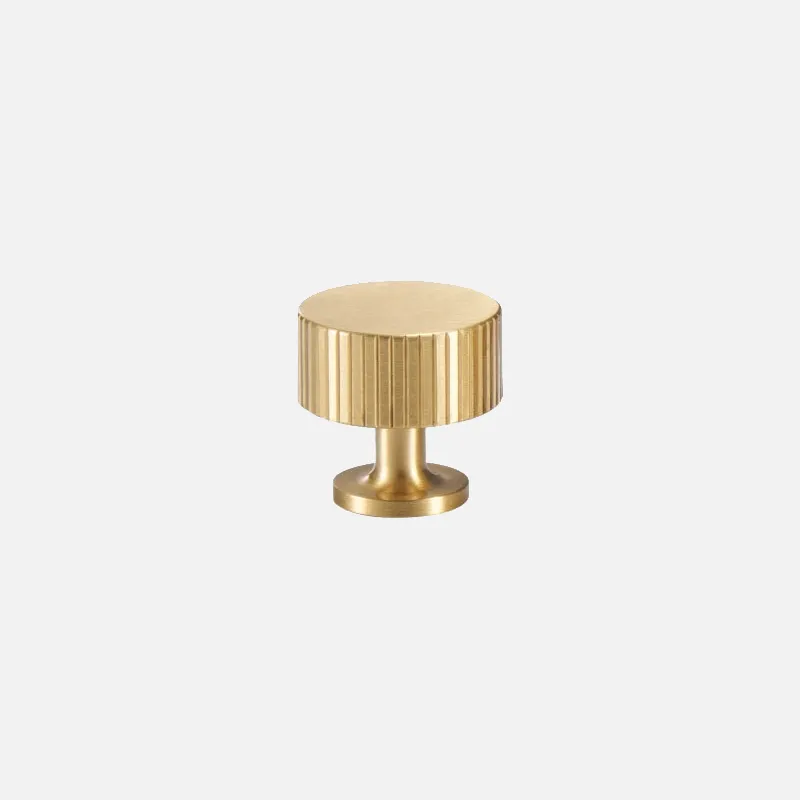 Ripple Texture Brass Knob