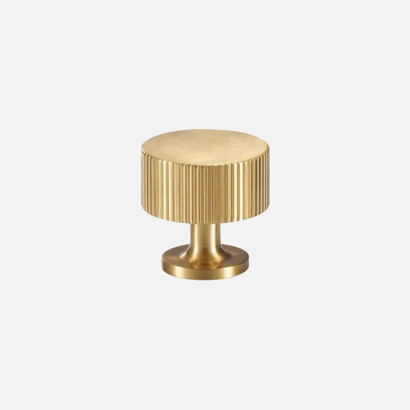 Ripple Texture Brass Knob