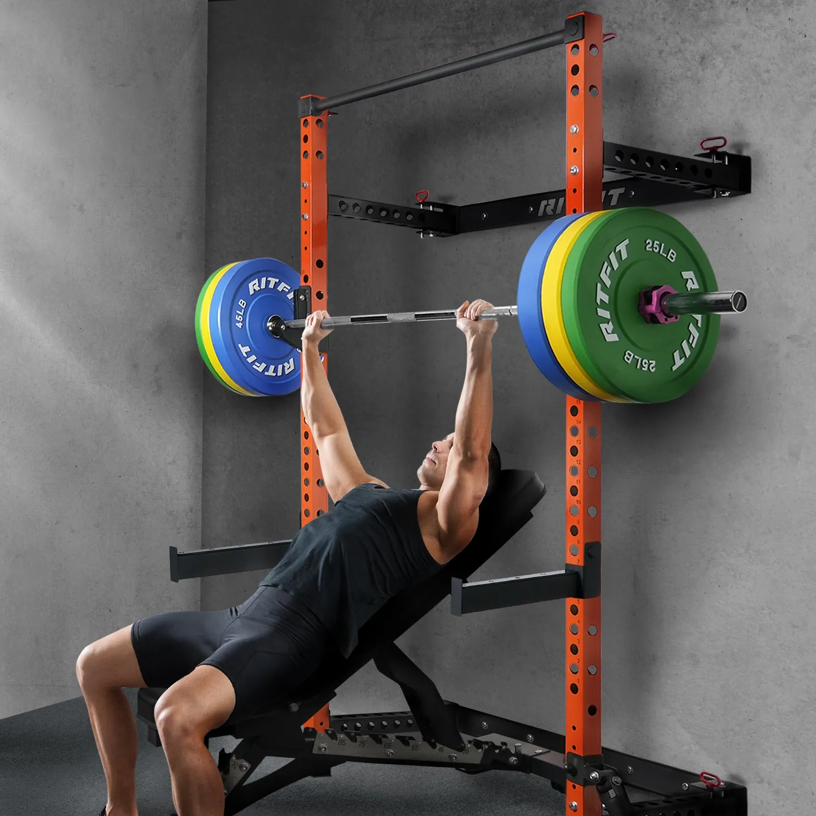 RitFit PWM02 Multi-Functional Folding Squat Rack