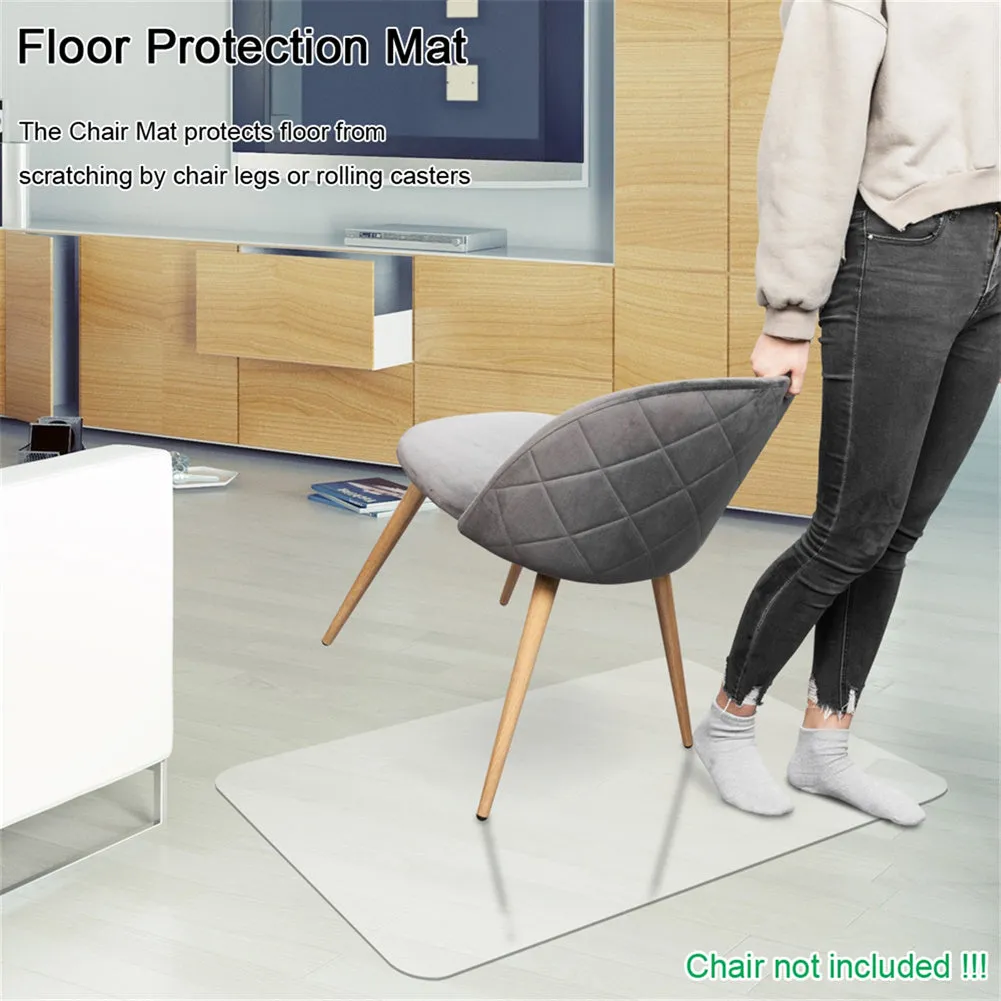 RONSHIN Rectangle Protective Mat Home-Use Transparent Non-slip Chair Pad 90x120x0.2cm