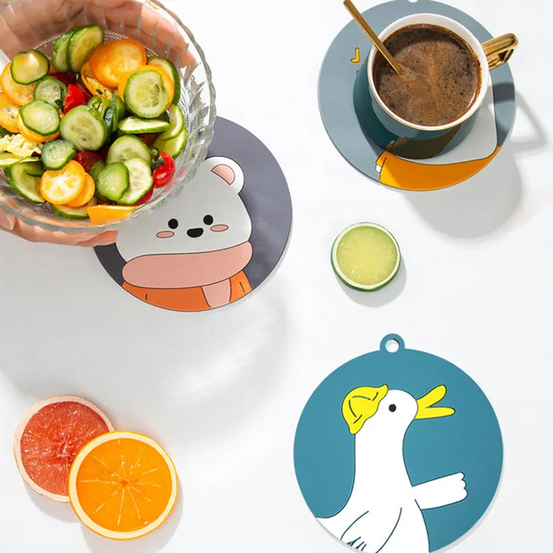 Silicone Pan Trivet Mat Animal Set