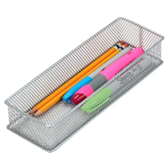 Silver Mesh Drawer Organizer 3x15x2" 1pc