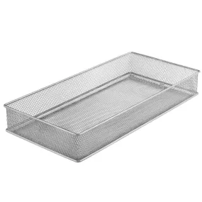 Silver Mesh Drawer Organizer -6x12x2 Inch