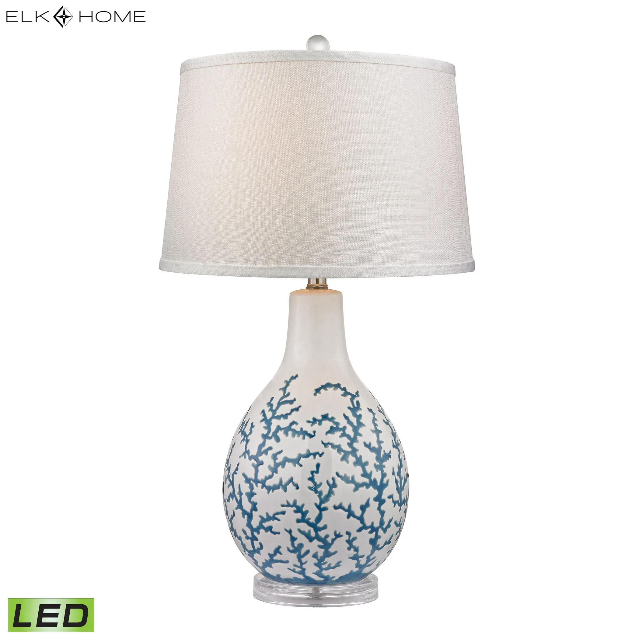 Sixpenny 27" LED Table Lamp in Pale Blue