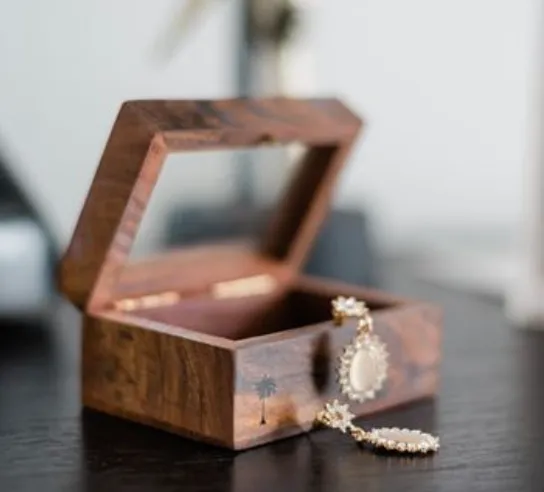 Small wooden gift box