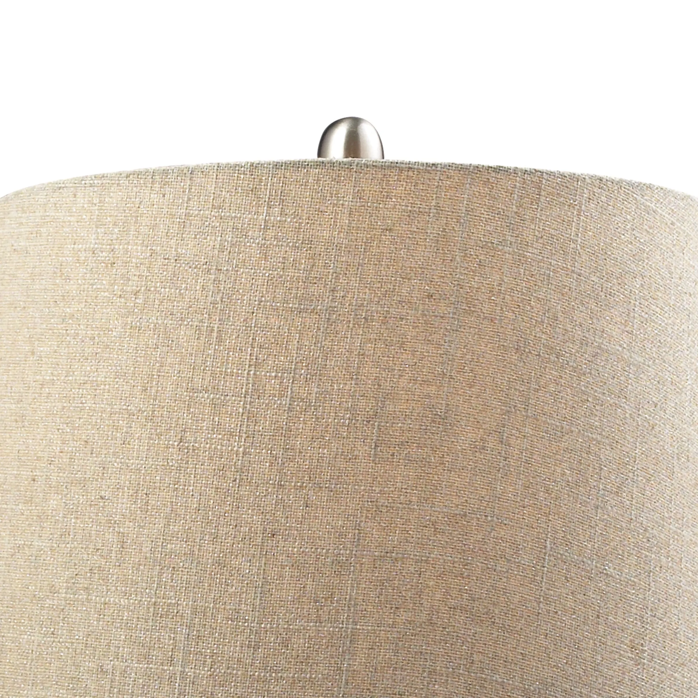 Smoked Glass 25" Table Lamp in Brushed Steel