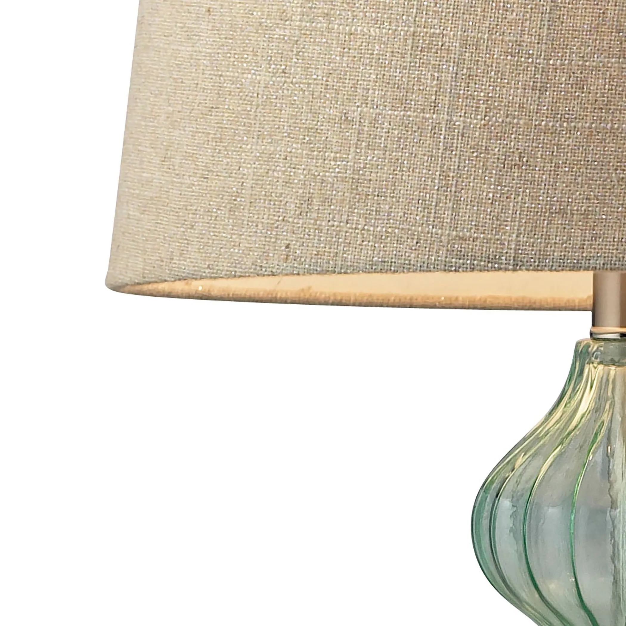 Smoked Glass 25" Table Lamp in Brushed Steel