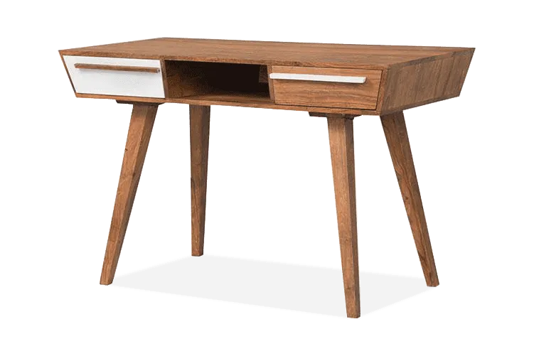 Solid Wood Ellen Study Table with 2 Drawers