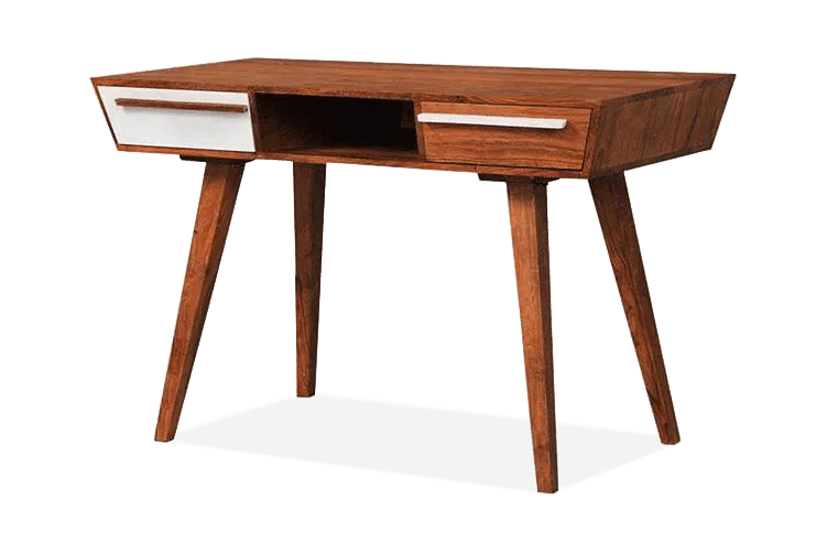 Solid Wood Ellen Study Table with 2 Drawers