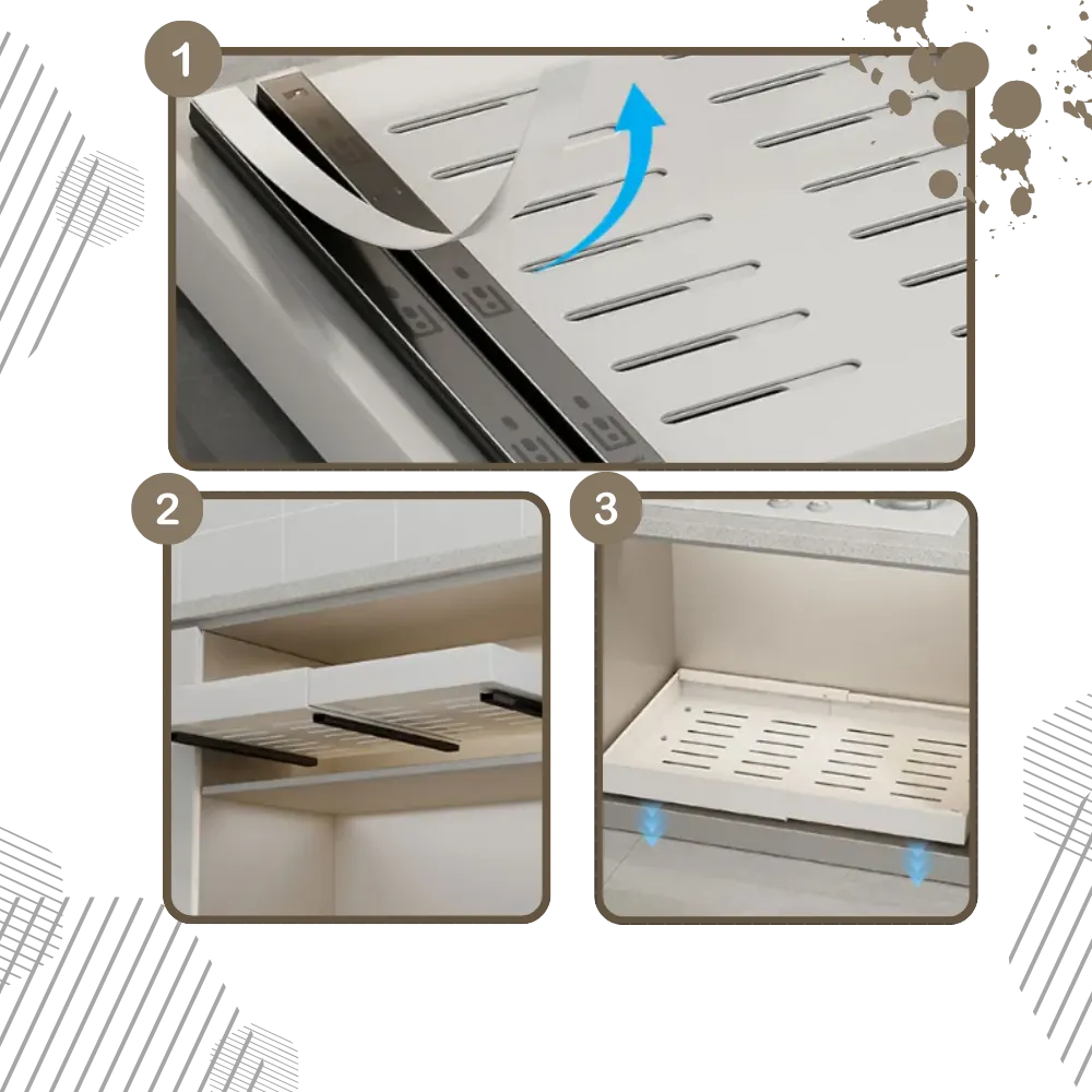 Space Saving Slide Out Cabinet Organizer