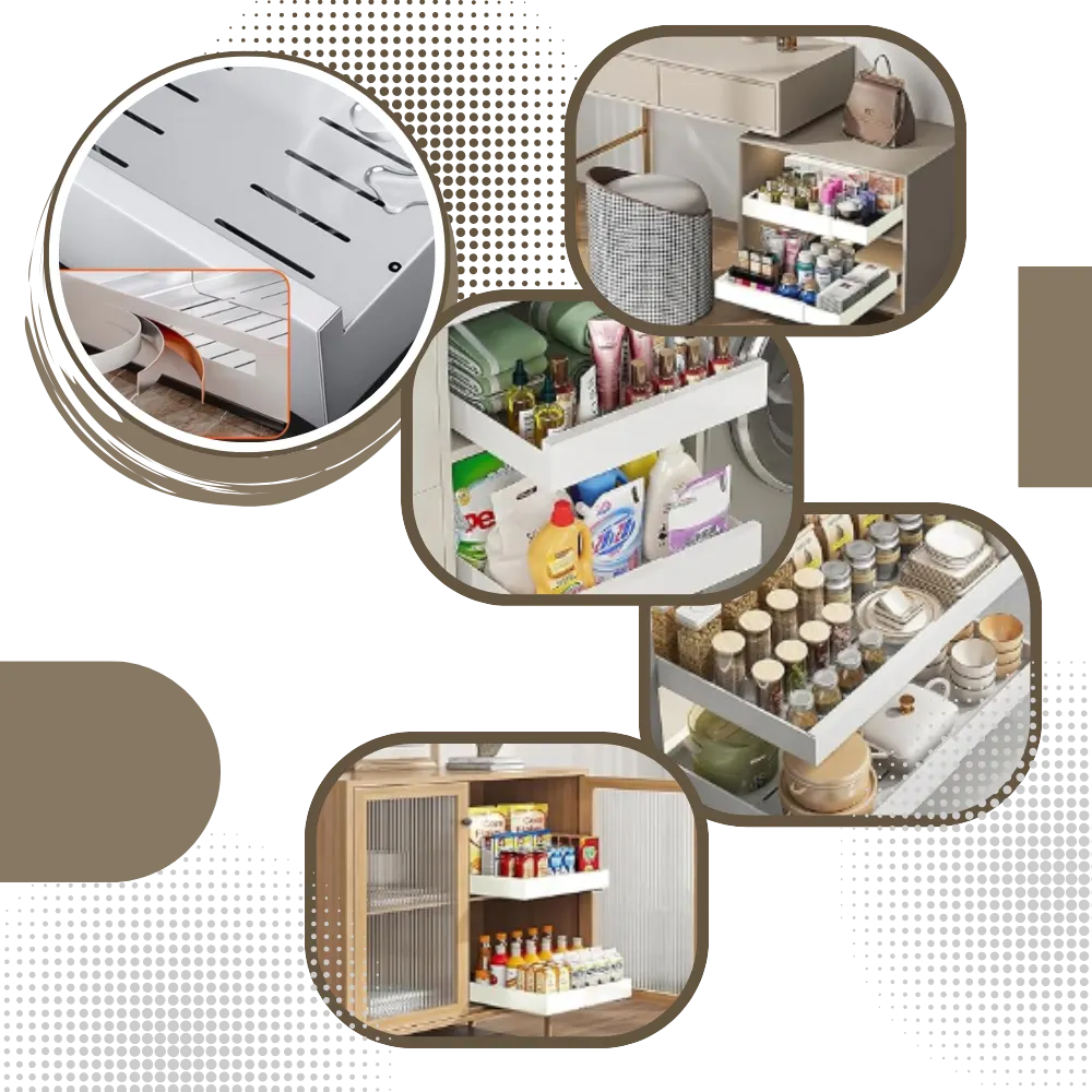 Space Saving Slide Out Cabinet Organizer