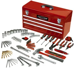 Speedway 8836 Tool Chest with Bonus Tool Set, 60 lb, 23-1/2 in OAW, 13.8 in OAH, 11.6 in OAD, Steel, Red, 3-Drawer :SET: QUANTITY: 1