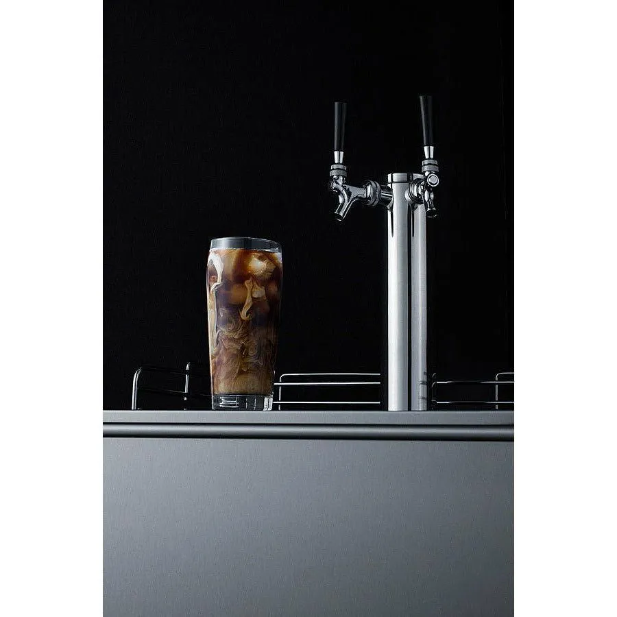 Summit 24 in. Wide Built-In Cold Brew Coffee Kegerator, ADA Compliant - SBC58BLBIADACFTWIN