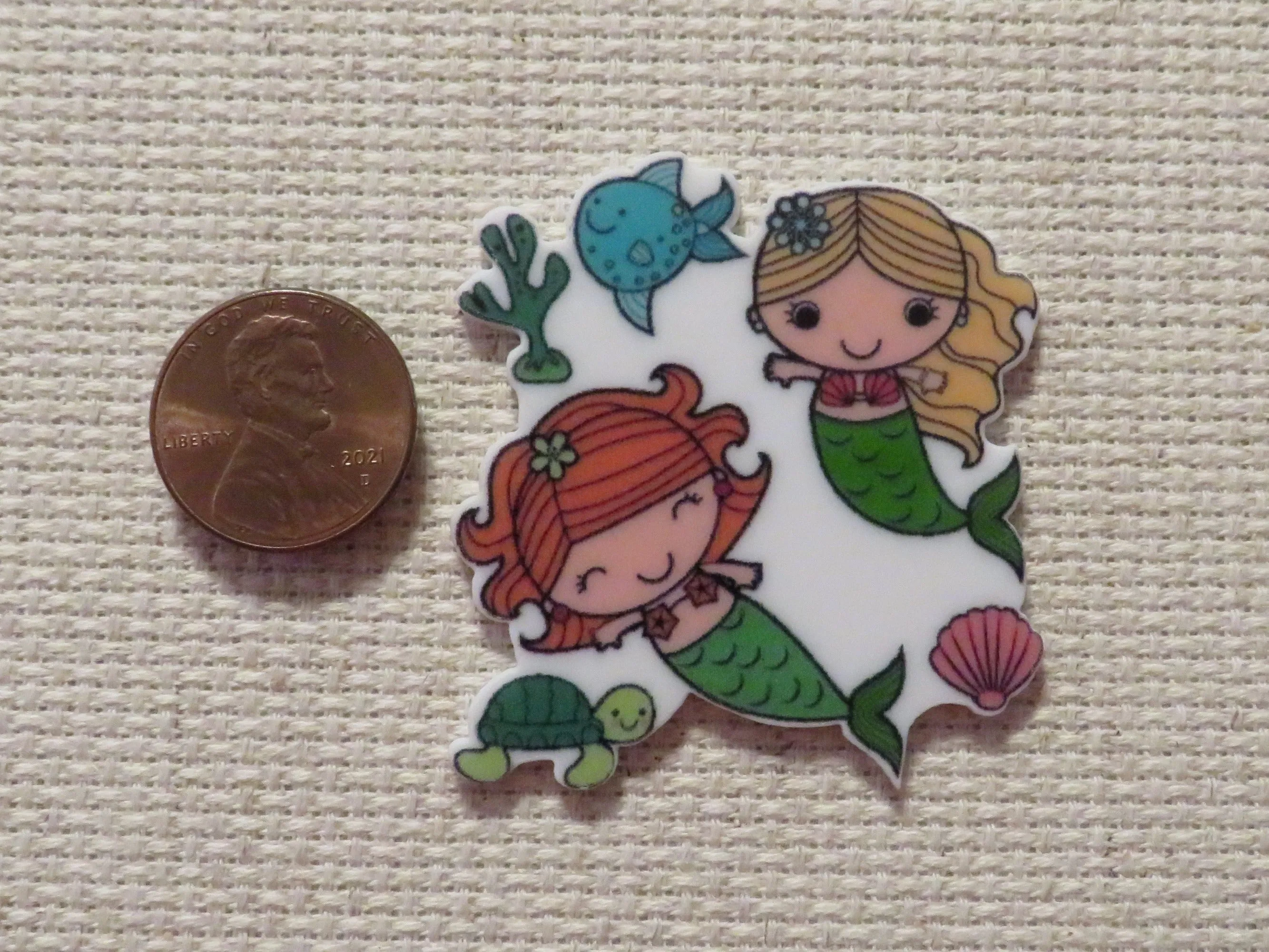 Swimming Mermaid Friends Needle Minder, Cover Minder, Magnet