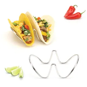 Taco Holders Set of 2 Premium Stainless Steel Stackable Stands, Each Rack Holds 2 Hard