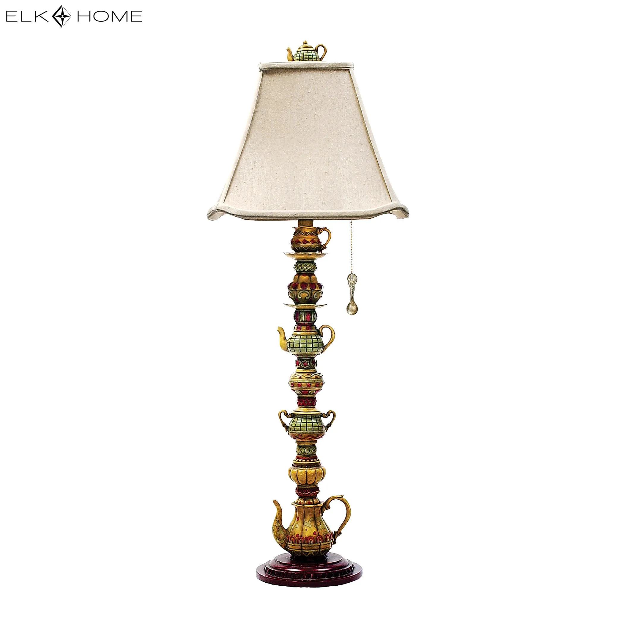 Tea Service 35" Table Lamp in Multicolor