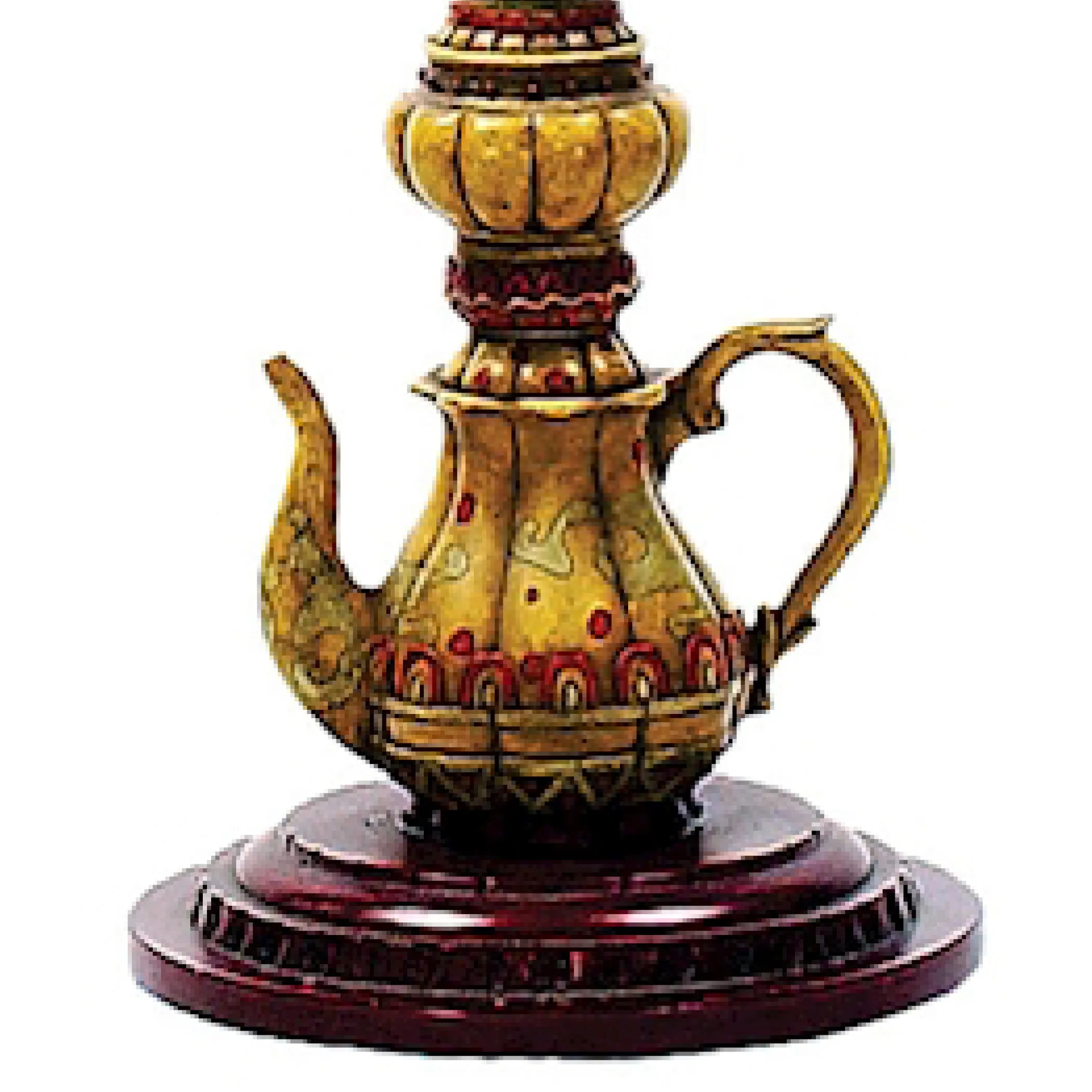 Tea Service 35" Table Lamp in Multicolor