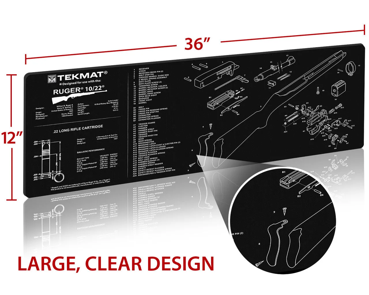 Tekmat Ruger 10/22 Gun Cleaning Mat