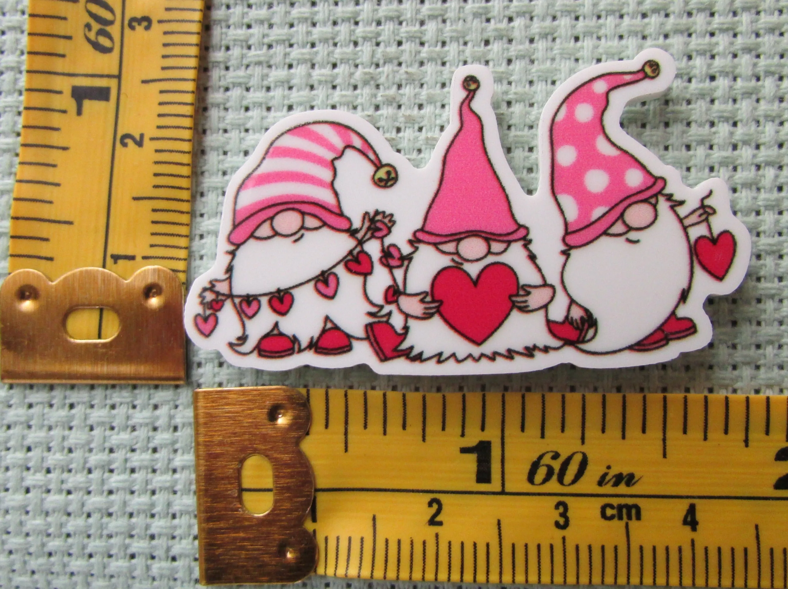 Valentines Day Gnome Trio Needle Minder, Cover Minder, Magnet