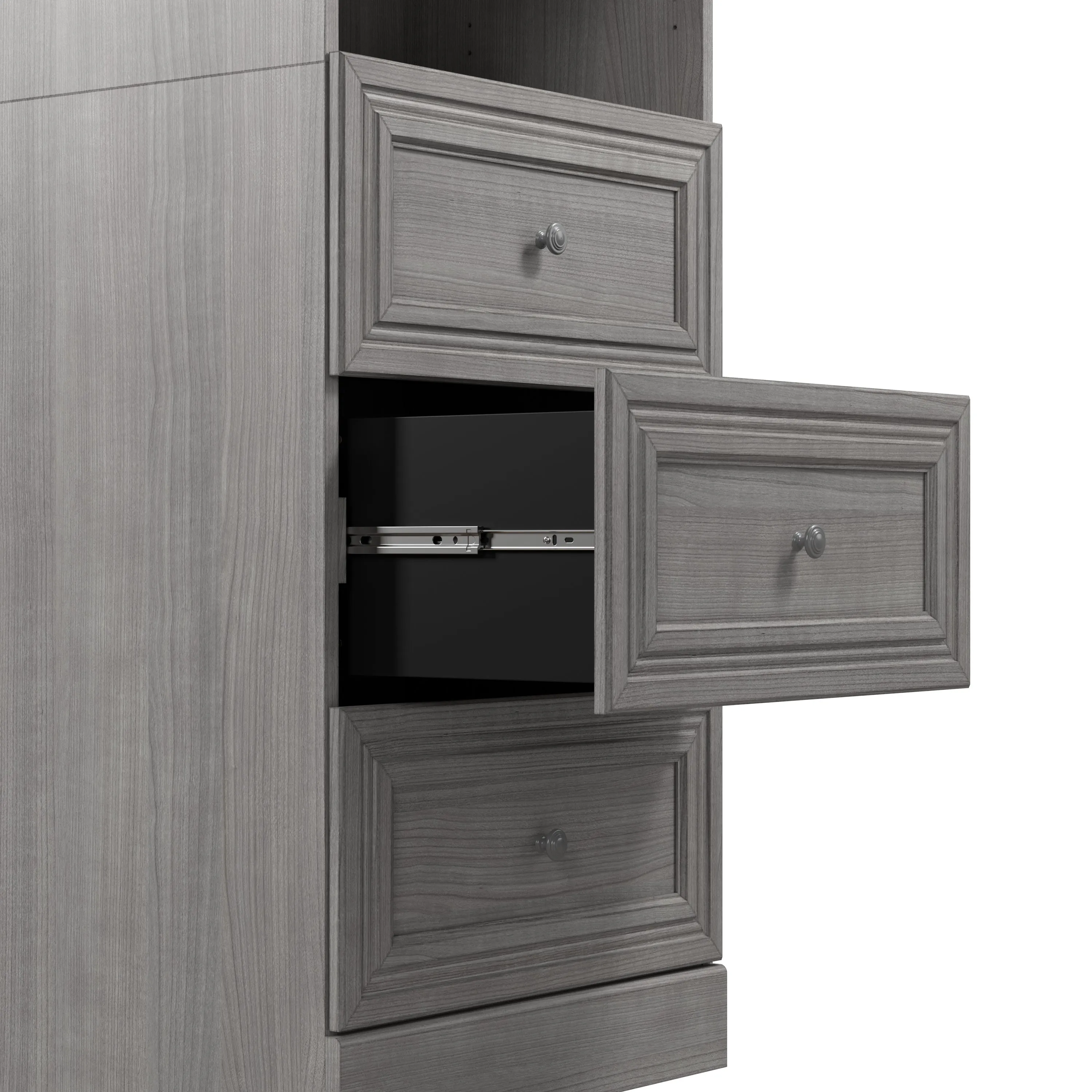 Versatile 86W Closet Organizer with Drawers - Available in 2 Colours