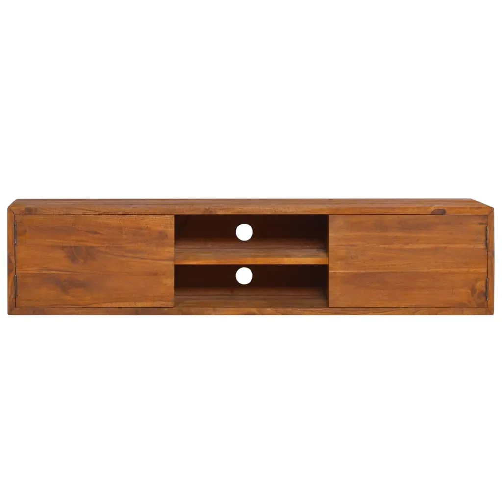 Wall-mounted TV Cabinet 135x30x30 cm Solid Teak Wood