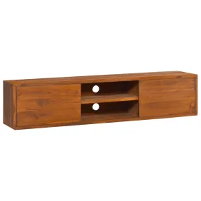 Wall-mounted TV Cabinet 135x30x30 cm Solid Teak Wood